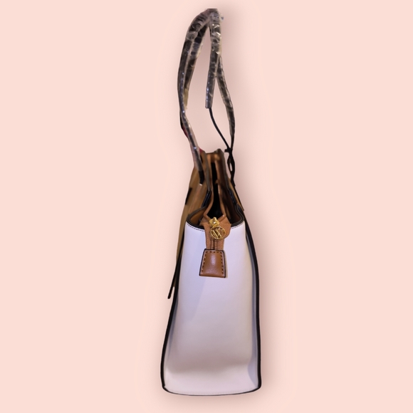 NWOT Open the Wine Tote Purse (Brown&White) w/Cooler, Accessory Set, & Dust Bag - Picture 5 of 17